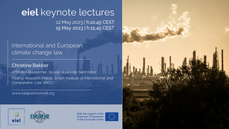 Christine Bakker to deliver two new EIEL keynote lectures on ...